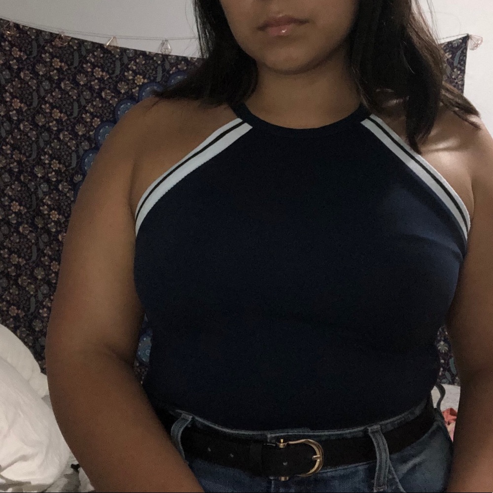 Navy Blue Halter Top